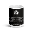 Binary Instructions To Keep Moving The World Forward With Venusian Earth In White on Glossy Ceramic Mug