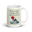 Future Is Bright Haiku With Mountain Sun on Glossy Ceramic Mug