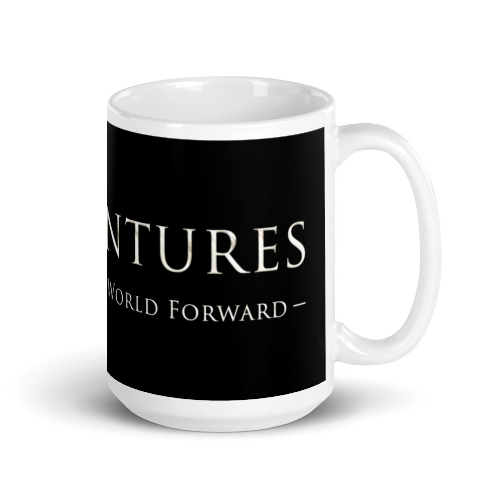 5813 Ventures Logo In Pearl on Glossy Ceramic Mug