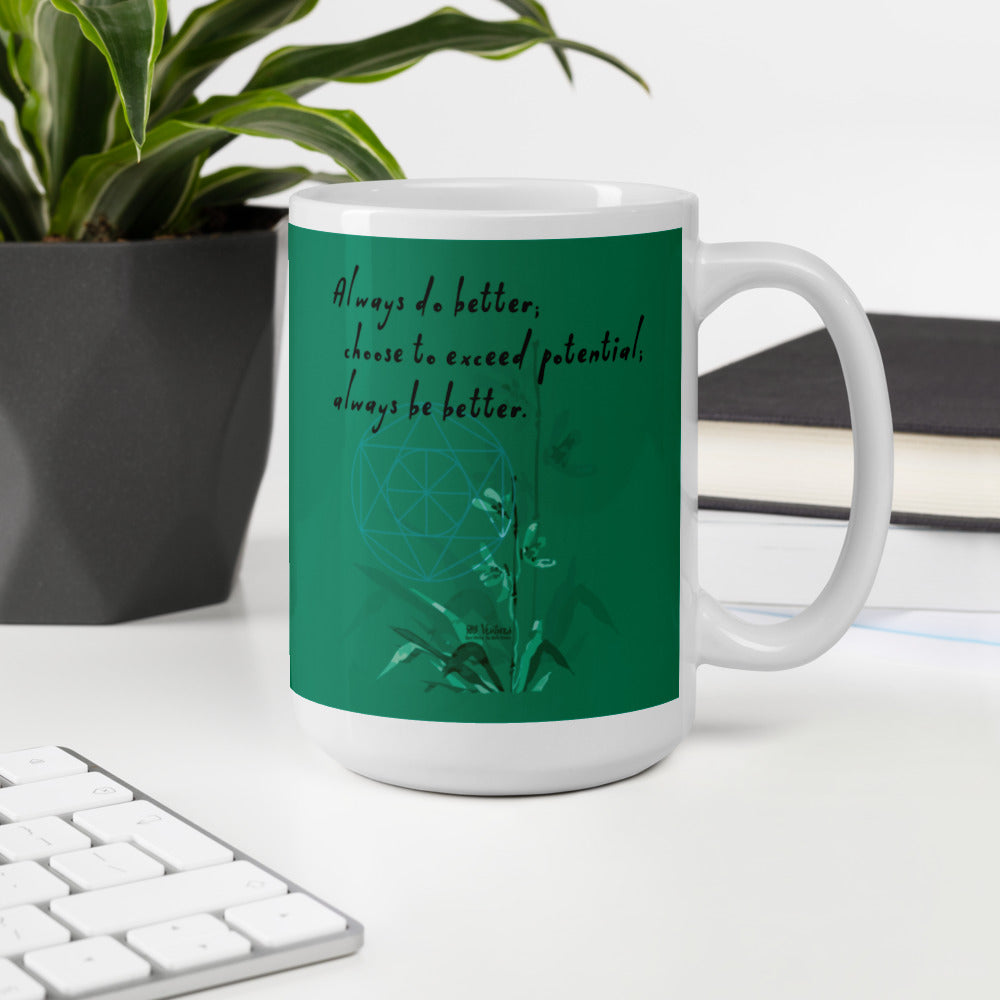 Always Better Haiku With Lilies on Glossy Ceramic Mug