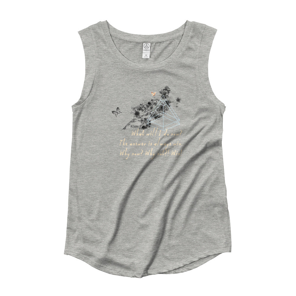 Always Win Now Haiku With Butterfly on Women's Cap Sleeve T-Shirt