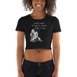 Lead By Example Haiku With Mountain Shrines on Women's Crop Tee Shirt