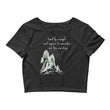 Lead By Example Haiku With Mountain Shrines on Women's Crop Tee Shirt