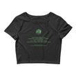 Binary Instructions To Keep Moving The World Forward With Venusian Earth In Green on Women's Crop Tee Shirt