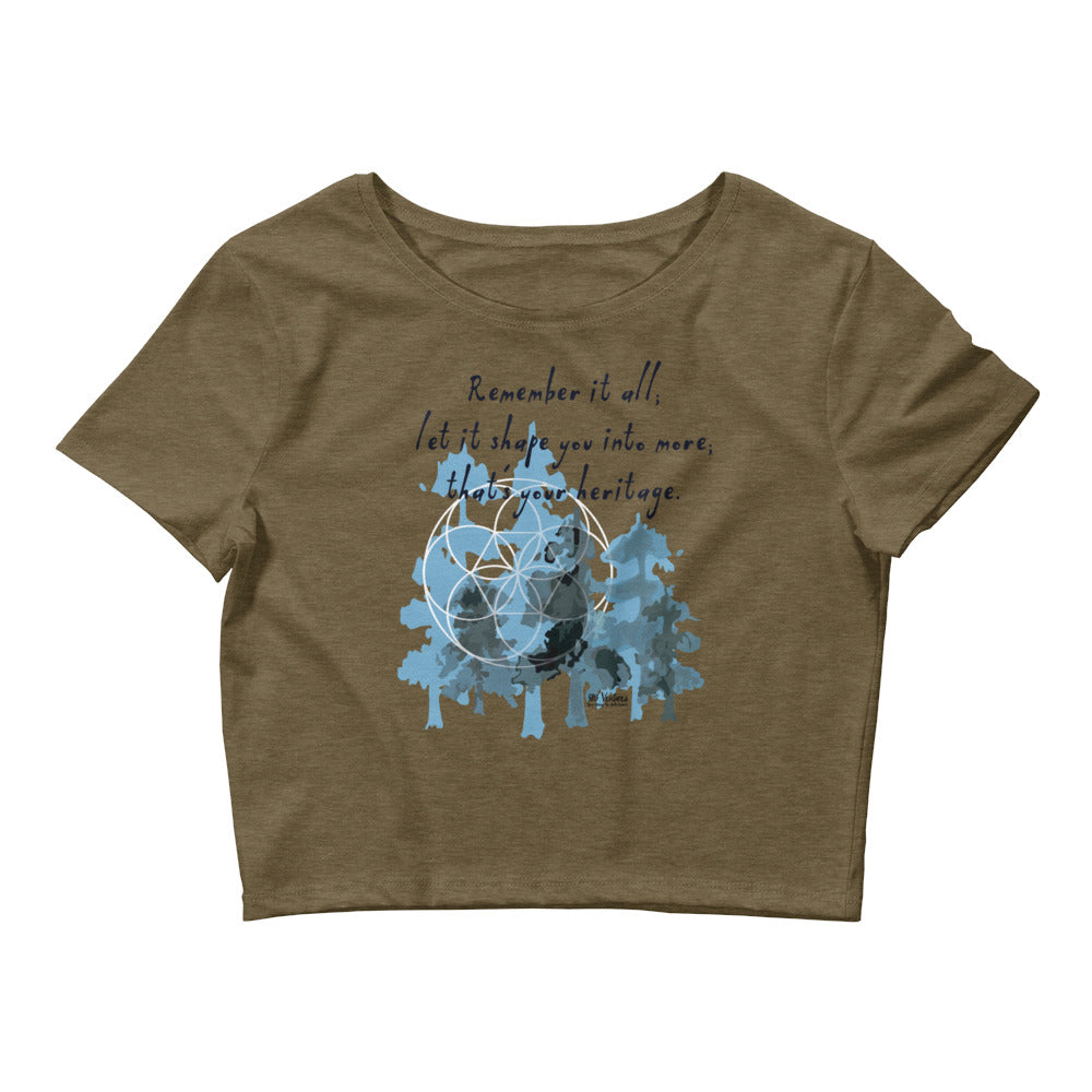 Remember Your Heritage Haiku With Trees on Women's Crop Tee Shirt