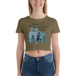 Remember Your Heritage Haiku With Trees on Women's Crop Tee Shirt