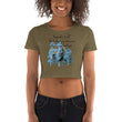 Remember Your Heritage Haiku With Trees on Women's Crop Tee Shirt