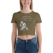 Lead By Example Haiku With Mountain Shrines on Women's Crop Tee Shirt