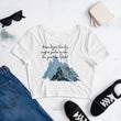 Dream Bigger Haiku With Mountains on Women's Crop Tee Shirt