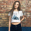 Dream Bigger Haiku With Mountains on Women's Crop Tee Shirt