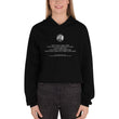 Binary Instructions To Keep Moving The World Forward With Venusian Earth In White on Women's Crop Hoodie