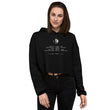 Binary Instructions To Keep Moving The World Forward With Venusian Earth In White on Women's Crop Hoodie