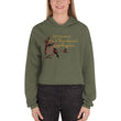 Life Is An Encore Haiku With Wren on Women's Crop Hoodie