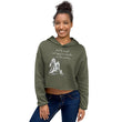 Lead By Example Haiku With Mountain Shrines on Women's Crop Hoodie