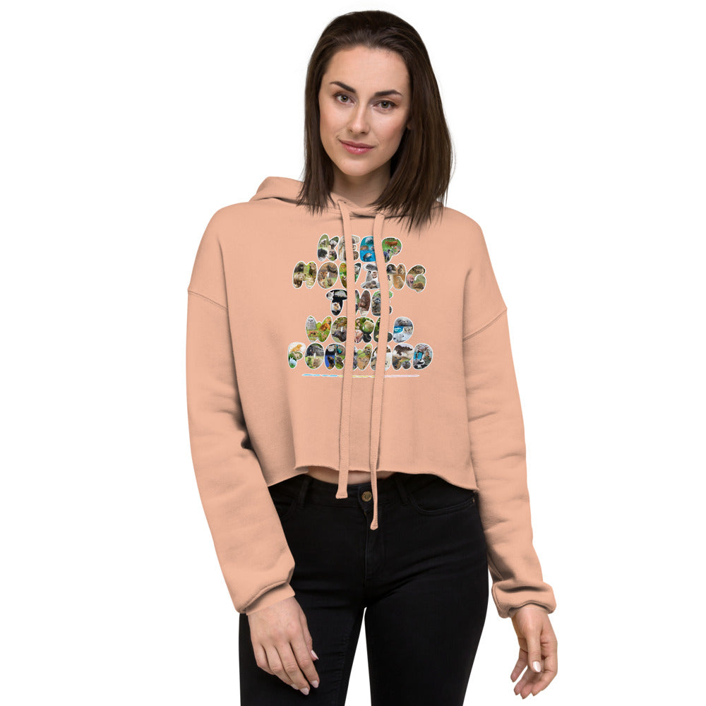 Baby Animals Keep Moving The World Forward on Women's Crop Hoodie