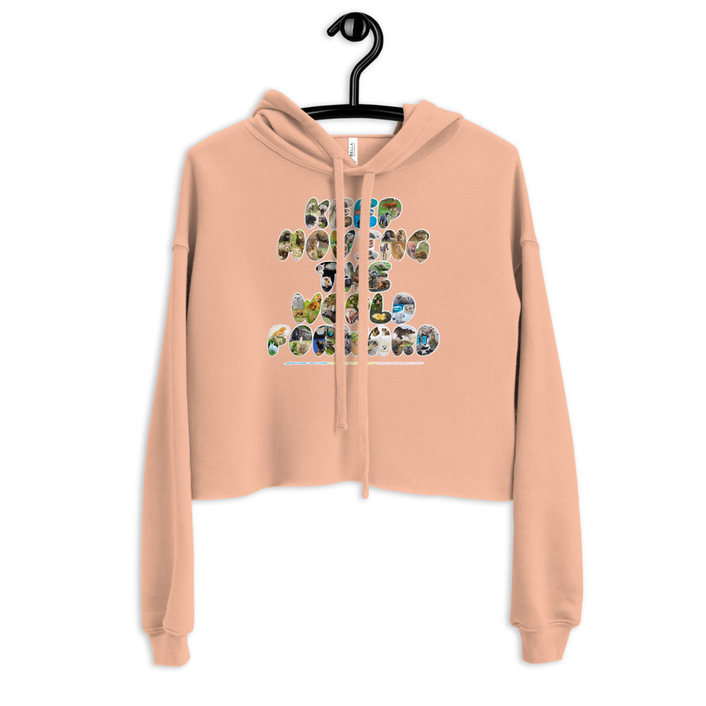 Baby Animals Keep Moving The World Forward on Women's Crop Hoodie