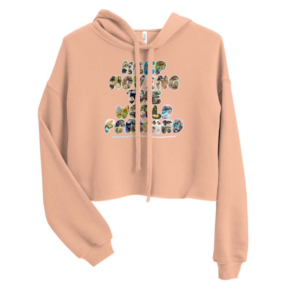 Baby Animals Keep Moving The World Forward on Women's Crop Hoodie