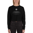 Binary Instructions To Keep Moving The World Forward With Venusian Earth In White on Women's Crop Sweatshirt