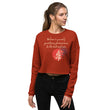 Believe To Win Haiku With Sun Tree on Women's Crop Sweatshirt