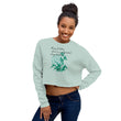 Always Better Haiku With Lilies on Women's Crop Sweatshirt