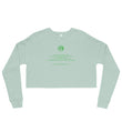 Binary Instructions To Keep Moving The World Forward With Venusian Earth In Green on Women's Crop Sweatshirt