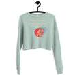 Believe To Win Haiku With Sun Tree on Women's Crop Sweatshirt