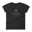 Binary Instructions To Keep Moving The World Forward With Venusian Earth In Green on Women's Fashion Fit T-Shirt