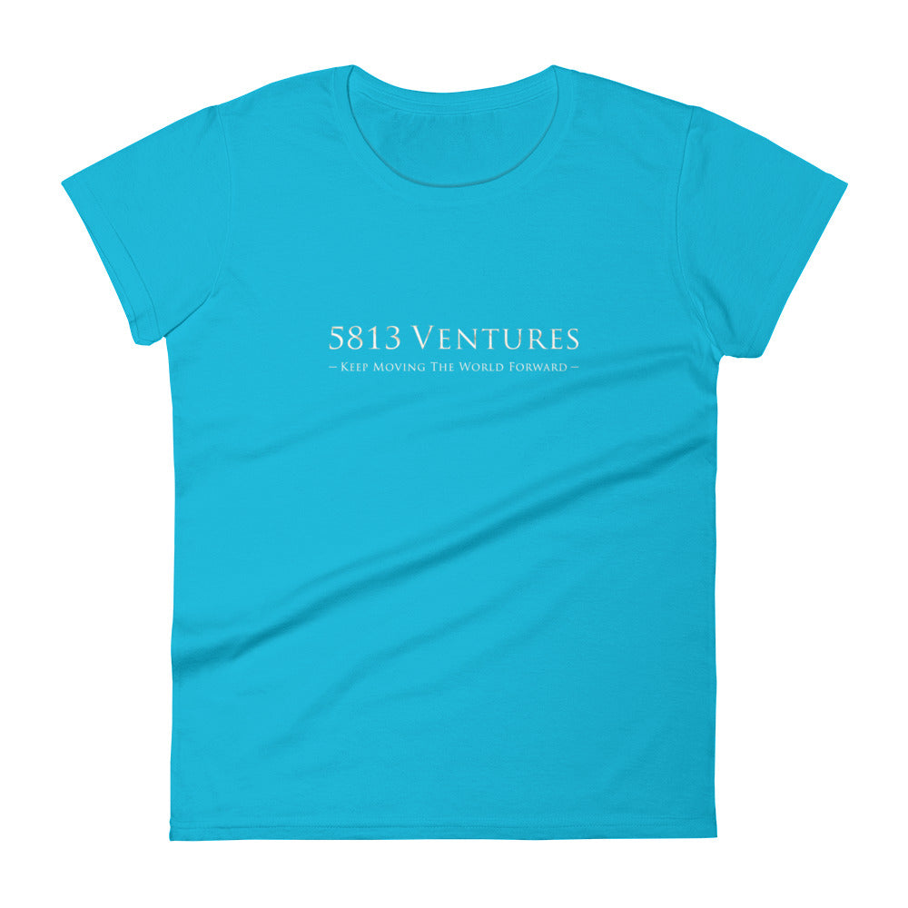 5813 Ventures Logo In Pearl on Women's Fashion Fit T-Shirt