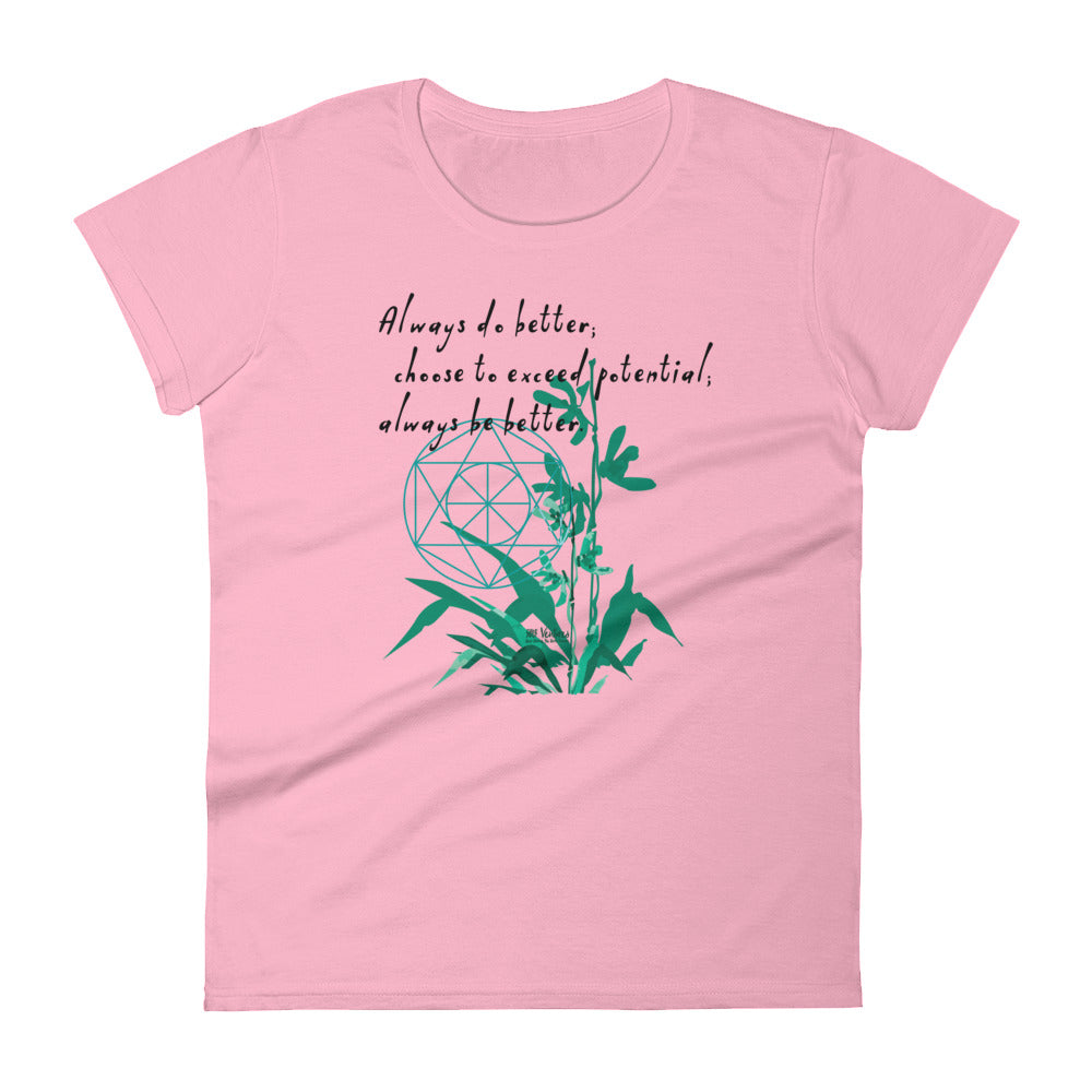 Always Better Haiku With Lilies on Women's Fashion Fit T-Shirt