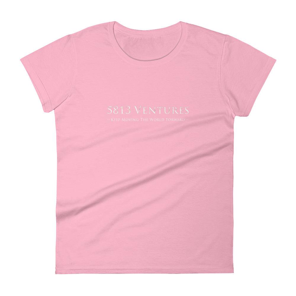 5813 Ventures Logo In Pearl on Women's Fashion Fit T-Shirt