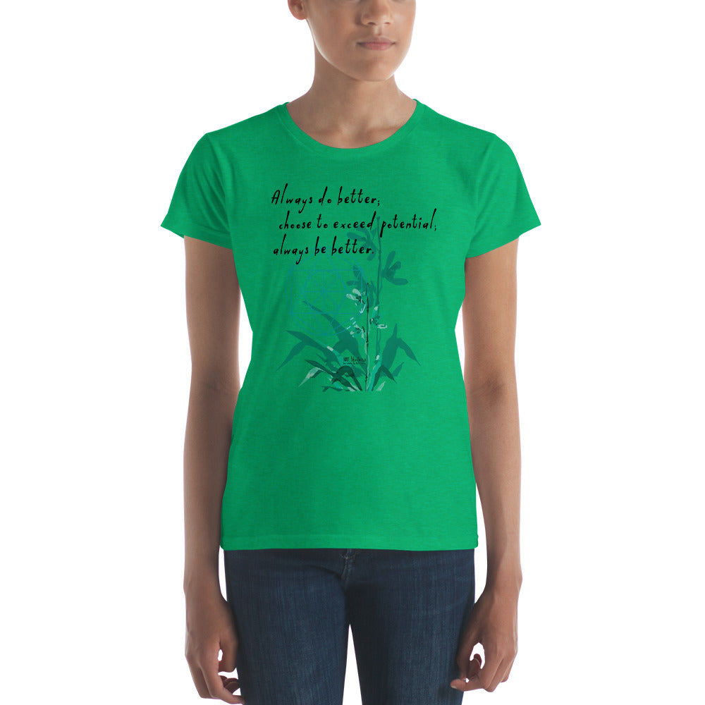 Always Better Haiku With Lilies on Women's Fashion Fit T-Shirt