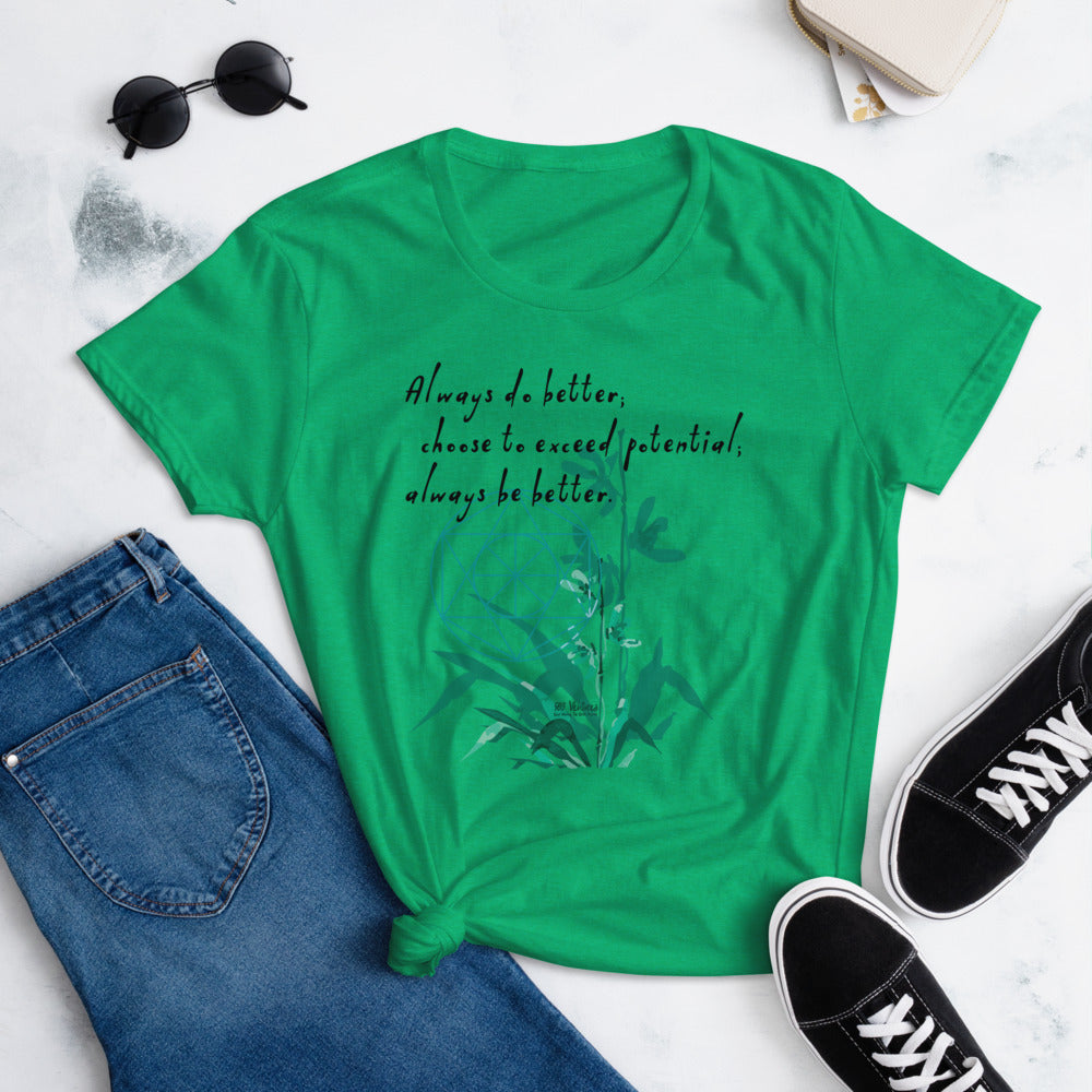 Always Better Haiku With Lilies on Women's Fashion Fit T-Shirt