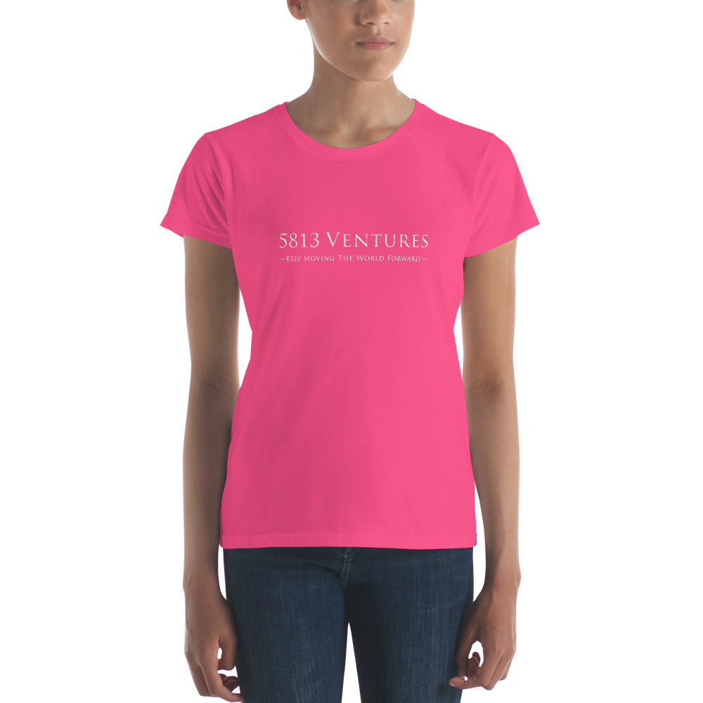 5813 Ventures Logo In Pearl on Women's Fashion Fit T-Shirt