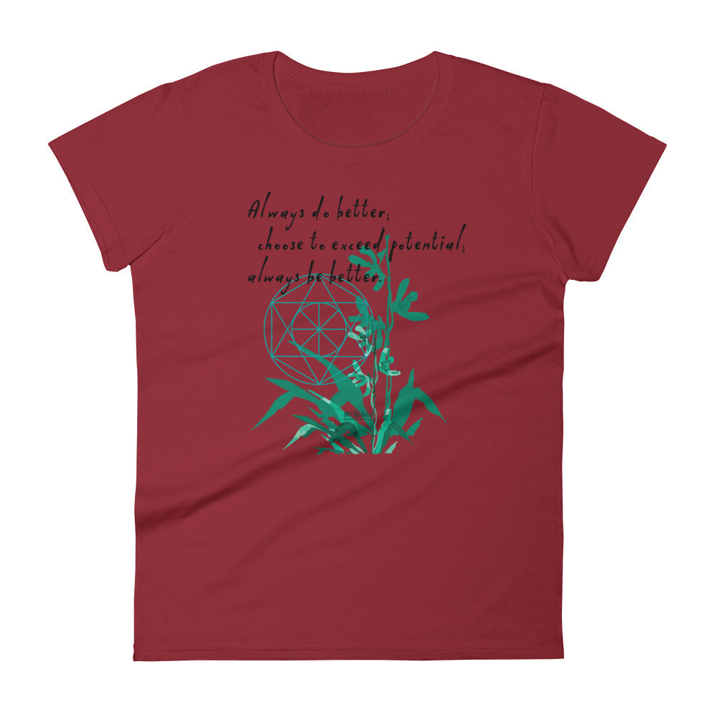 Always Better Haiku With Lilies on Women's Fashion Fit T-Shirt