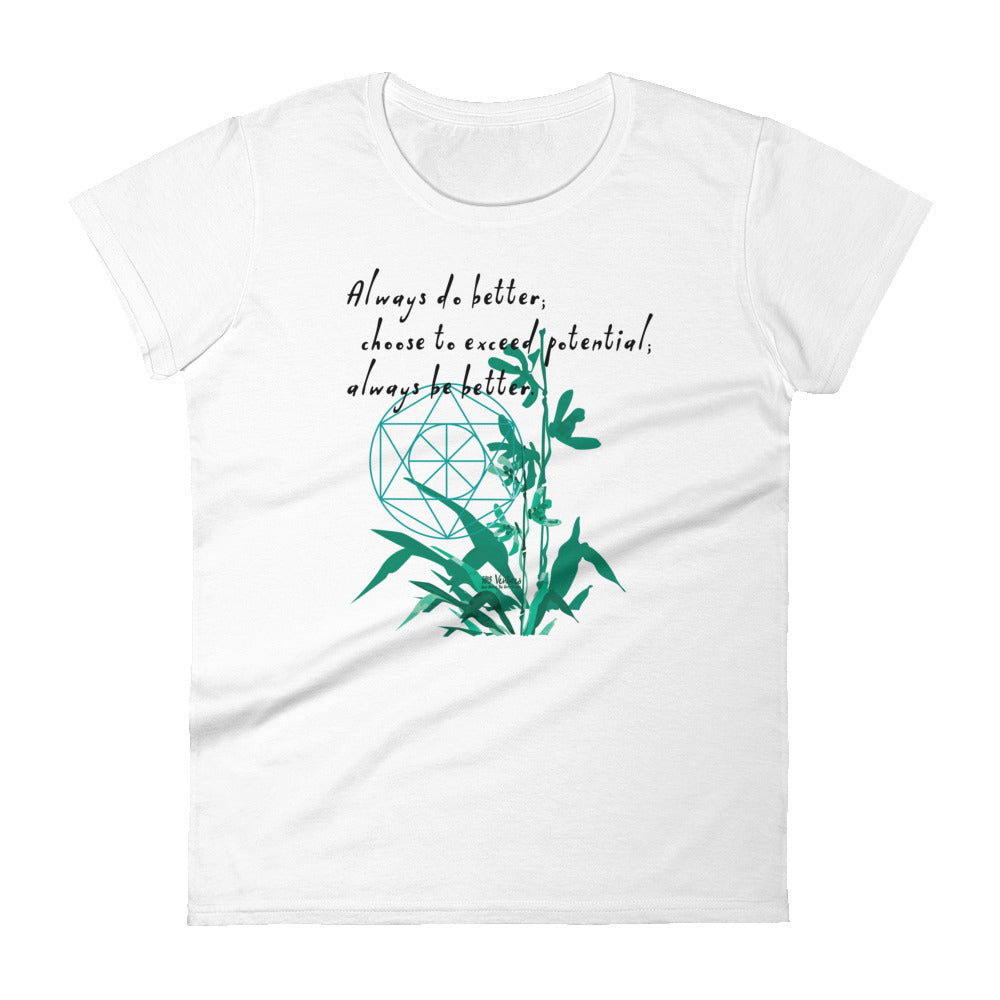 Always Better Haiku With Lilies on Women's Fashion Fit T-Shirt