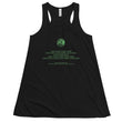 Binary Instructions To Keep Moving The World Forward With Venusian Earth In Green on Women's Flowy Racerback Tank Top