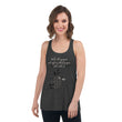 Walk With A Purpose Haiku With Dragonfly on Women's Flowy Racerback Tank Top