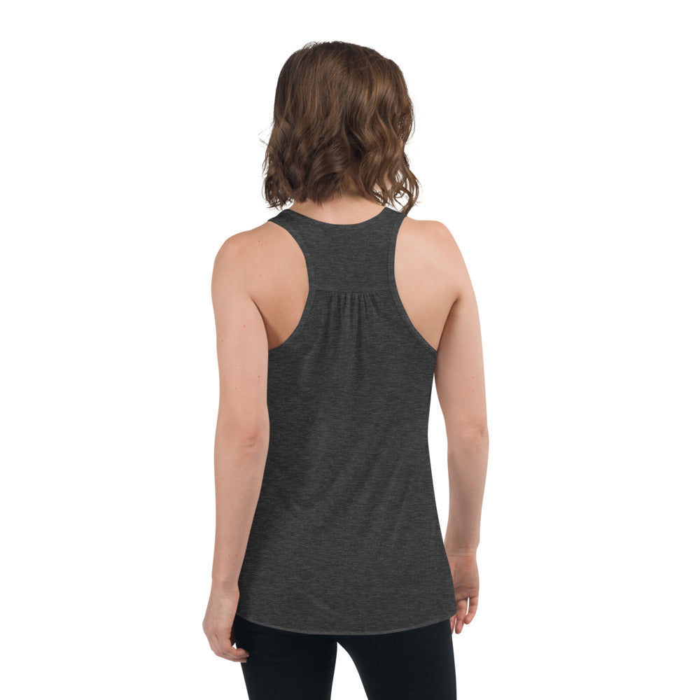 Walk With A Purpose Haiku With Dragonfly on Women's Flowy Racerback Tank Top