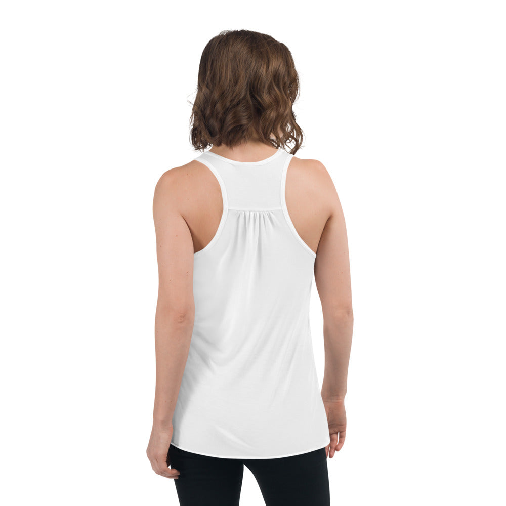 Walk With A Purpose Haiku With Dragonfly on Women's Flowy Racerback Tank Top