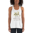 Sage Wisdom Haiku With Sparrow on Women's Flowy Racerback Tank Top