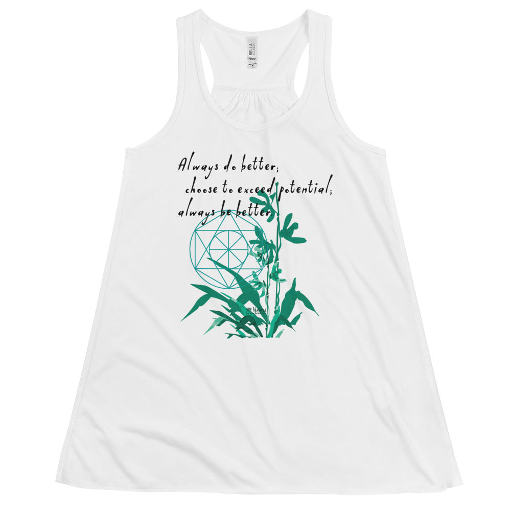 Always Better Haiku With Lilies on Women's Flowy Racerback Tank Top