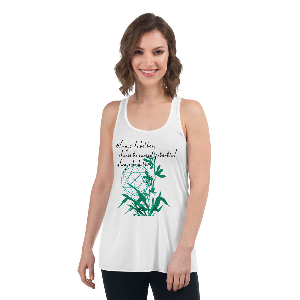 Always Better Haiku With Lilies on Women's Flowy Racerback Tank Top