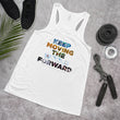 Environmental Causes Keep Moving The World Forward on Women's Flowy Racerback Tank Top