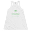 Binary Instructions To Keep Moving The World Forward With Venusian Earth In Green on Women's Flowy Racerback Tank Top