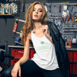 Binary Instructions To Keep Moving The World Forward With Venusian Earth In Green on Women's Flowy Racerback Tank Top