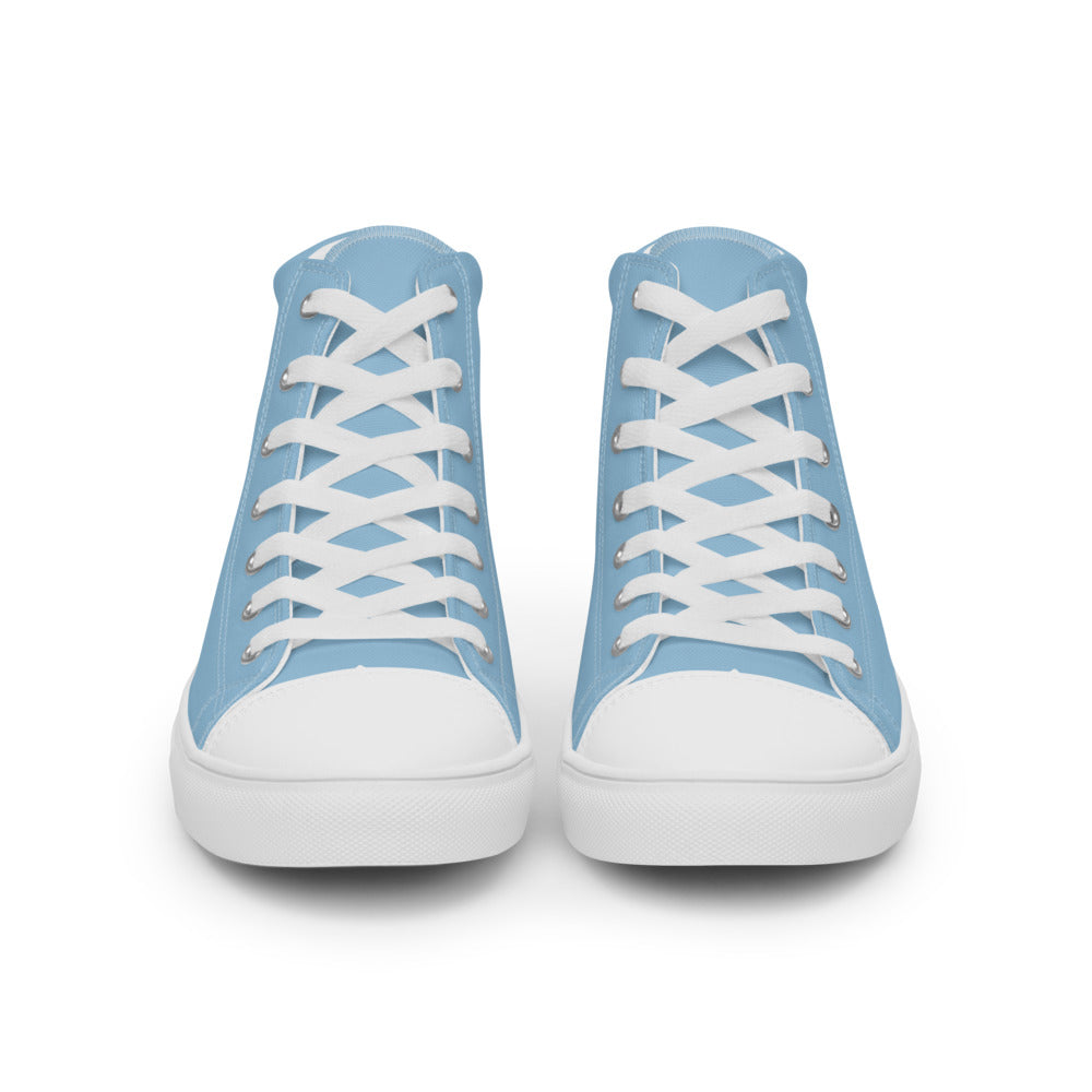 Dream Bigger Haiku With Mountains on Women's High Top Canvas Shoes