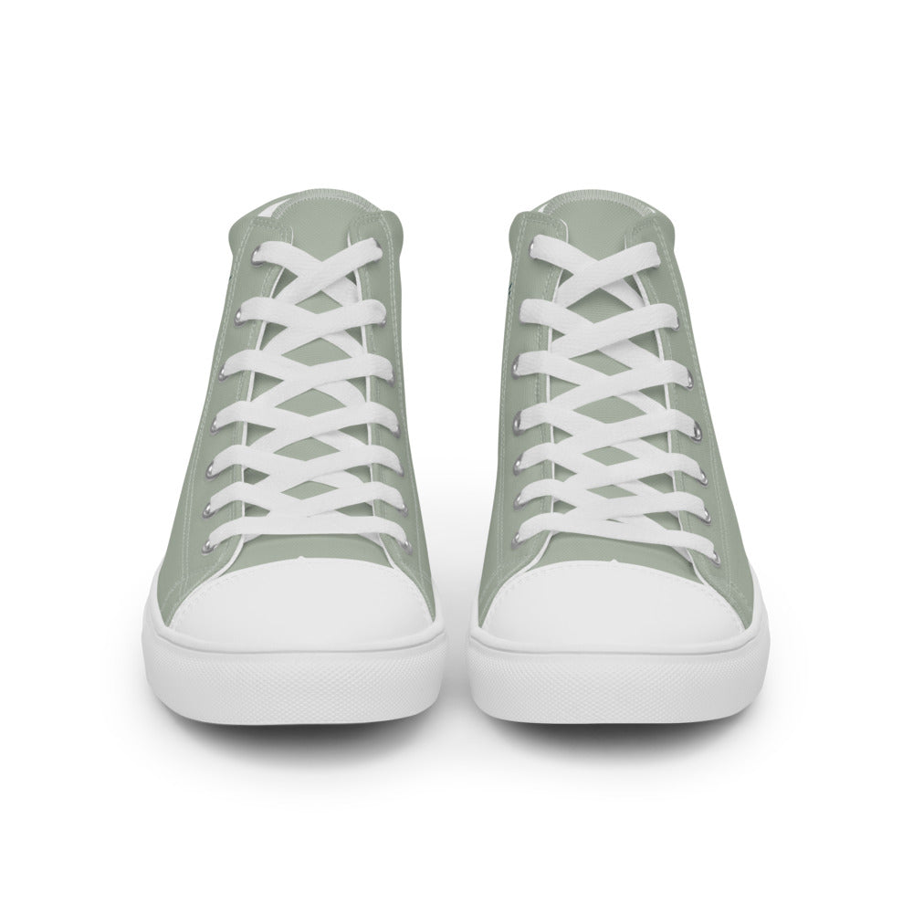 Love Gratitude Peace Harmony Haiku With Bamboo on Women's High Top Canvas Shoes