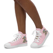 Baby Animals Keep Moving The World Forward In Pink on Women's High Top Canvas Shoes