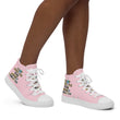 Baby Animals Keep Moving The World Forward In Pink on Women's High Top Canvas Shoes