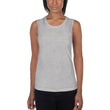 5813 Ventures Logo In Pearl on Women's Muscle Tank Top